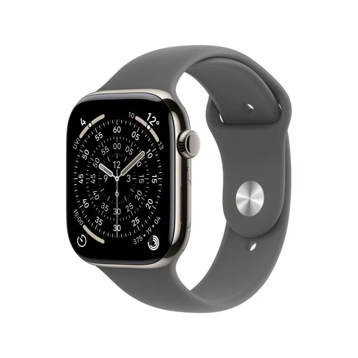 Apple Watch Series 11 Slate Titanium Case with Black Sport Band