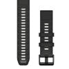 Acc, fenix 8, 22mm, QF Blk/Pebble Gry Silicone Band